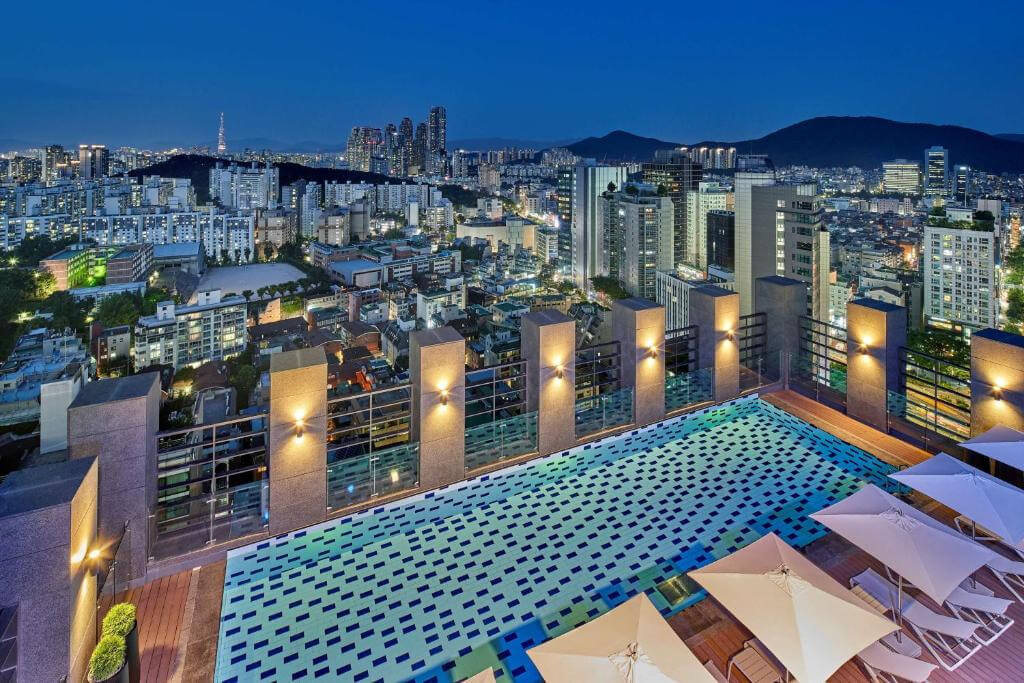 首爾江南希爾頓花園酒店天台